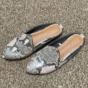 Snakeskin Mules